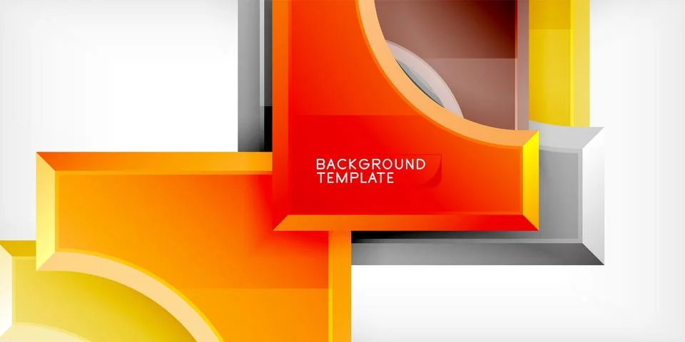 Square, arrow shapes with round elements Vector Illustration For Wallpaper Stock Illustration