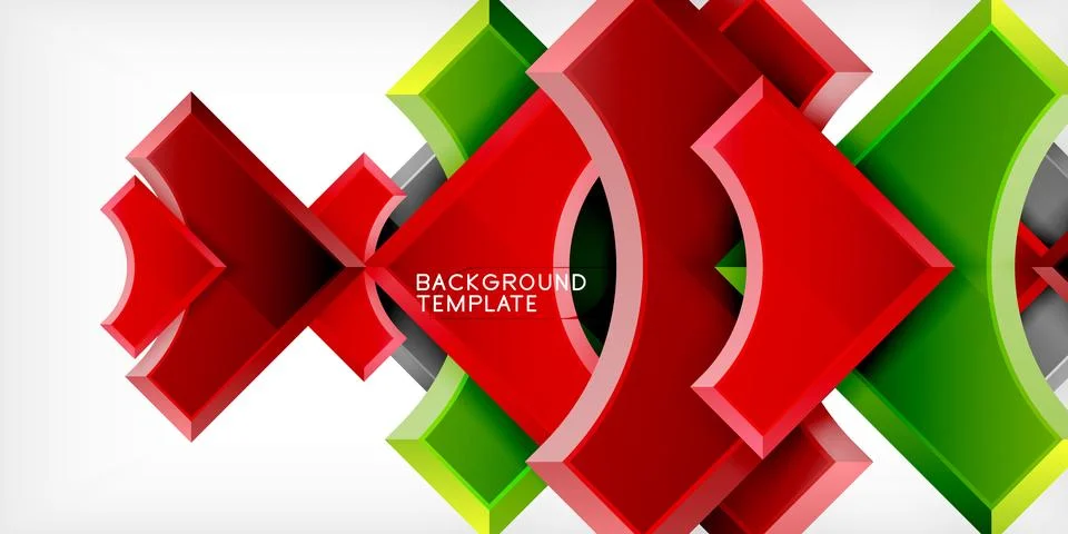 Square, arrow shapes with round elements Vector Illustration For Wallpaper Illustrazione stock