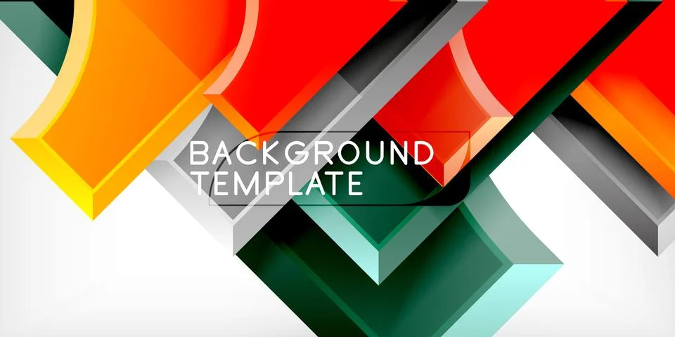 Square, arrow shapes with round elements Vector Illustration For Wallpaper Illustrazione stock