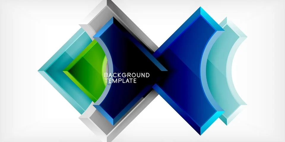 Square, arrow shapes with round elements Vector Illustration For Wallpaper 스톡 일러스트