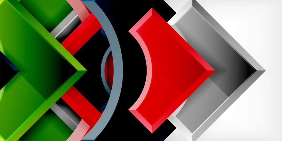 Square, arrow shapes with round elements Vector Illustration For Wallpaper 스톡 일러스트