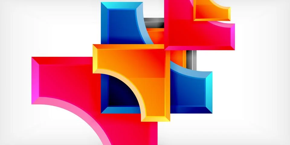 Square, arrow shapes with round elements Vector Illustration For Wallpaper 스톡 일러스트