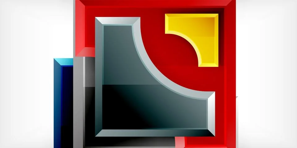 Square, arrow shapes with round elements Vector Illustration For Wallpaper 스톡 일러스트