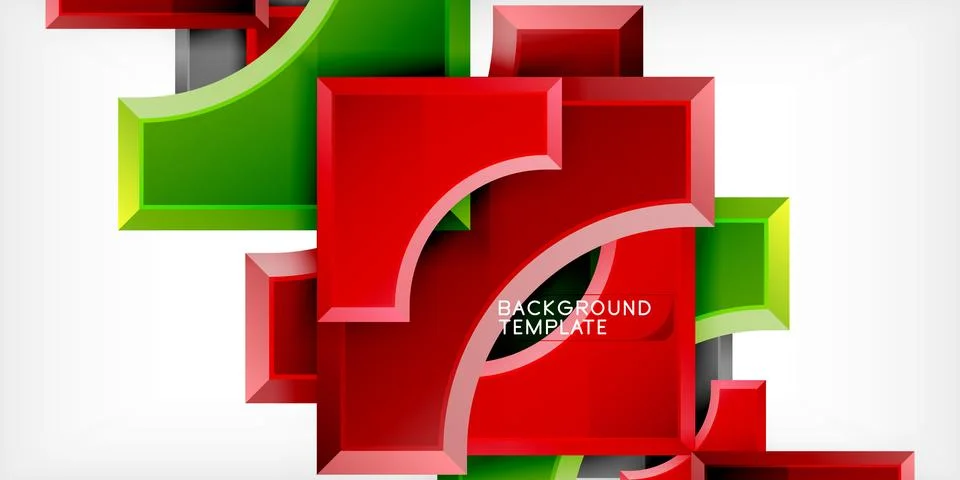 Square, arrow shapes with round elements Vector Illustration For Wallpaper Stock Illustration