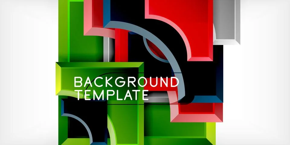 Square, arrow shapes with round elements Vector Illustration For Wallpaper Stock Illustration