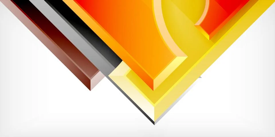 Square, arrow shapes with round elements Vector Illustration For Wallpaper Stock Illustration