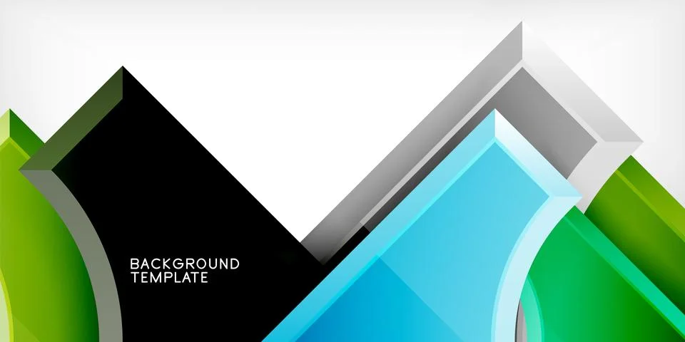 Square, arrow shapes with round elements Vector Illustration For Wallpaper Stock Illustration