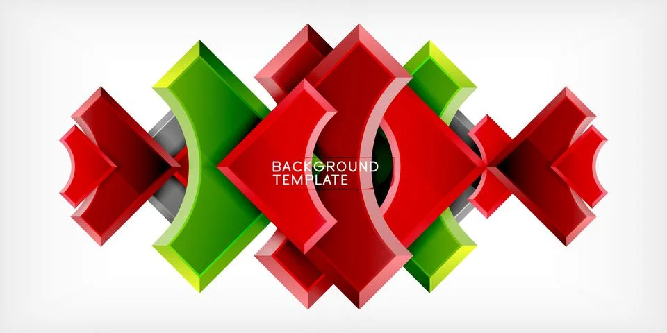 Square, arrow shapes with round elements Vector Illustration For Wallpaper Stock Illustration