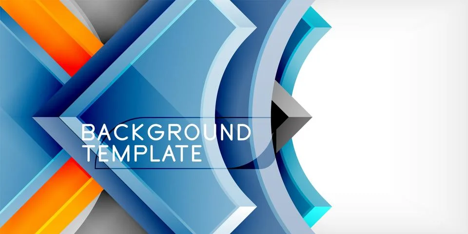 Square, arrow shapes with round elements Vector Illustration For Wallpaper Illustrazione stock