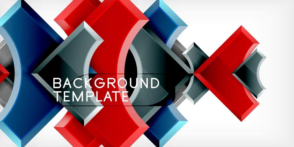 Square, arrow shapes with round elements Vector Illustration For Wallpaper Illustrazione stock