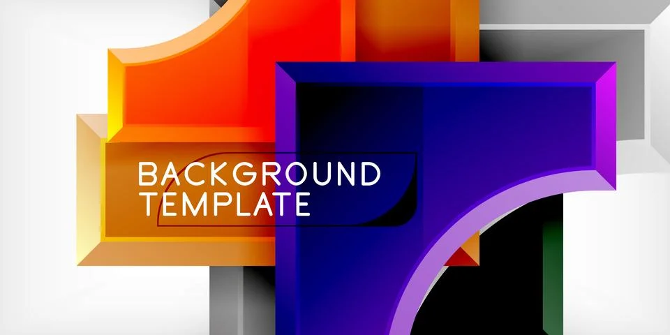 Square, arrow shapes with round elements Vector Illustration For Wallpaper Stock Illustration