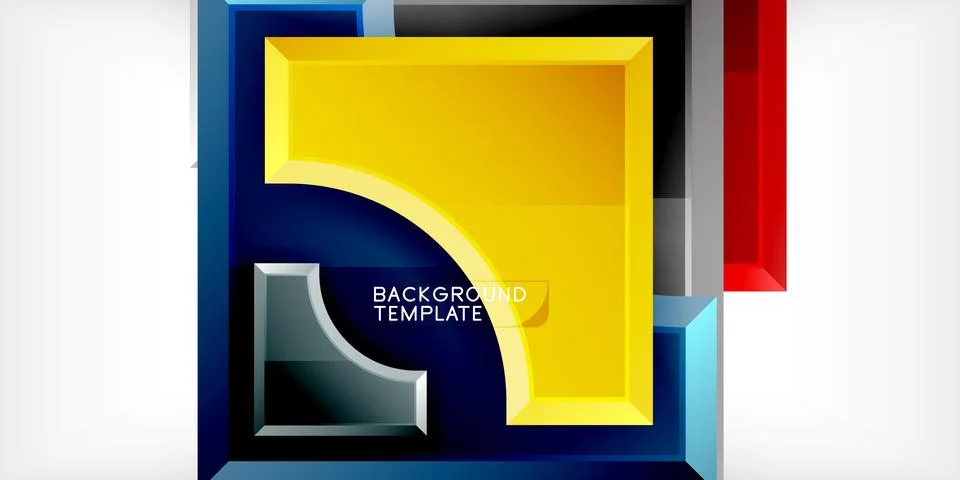 Square, arrow shapes with round elements Vector Illustration For Wallpaper Illustrazione stock