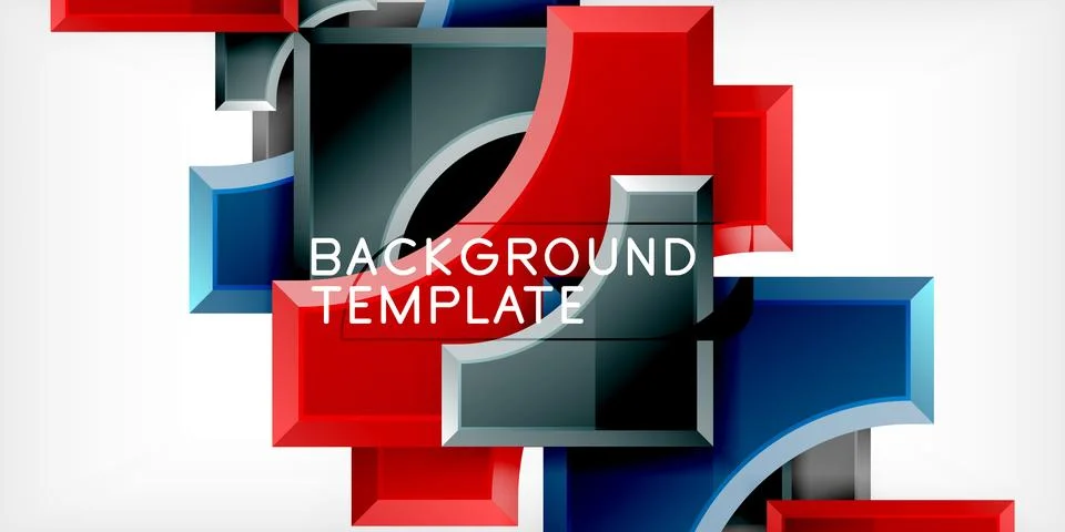 Square, arrow shapes with round elements Vector Illustration For Wallpaper Stock Illustration