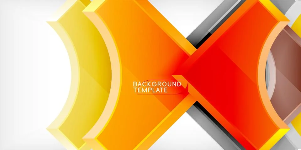 Square, arrow shapes with round elements Vector Illustration For Wallpaper Stock Illustration