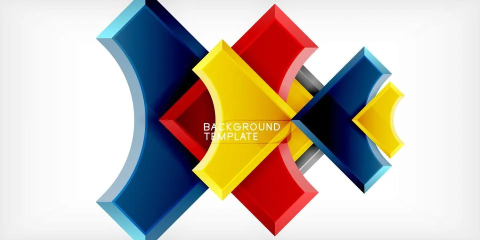 Square, arrow shapes with round elements Vector Illustration For Wallpaper Illustrazione stock