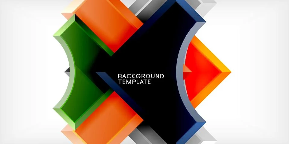 Square, arrow shapes with round elements Vector Illustration For Wallpaper Stock Illustration
