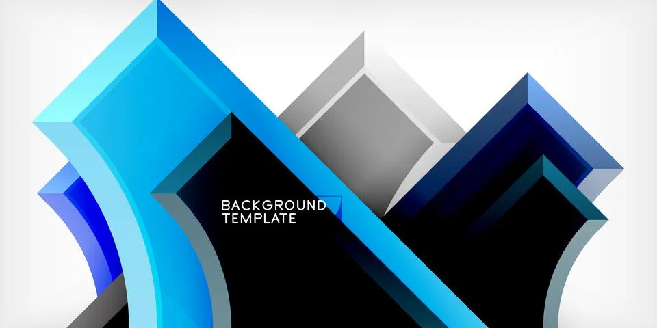 Square, arrow shapes with round elements Vector Illustration For Wallpaper Illustrazione stock