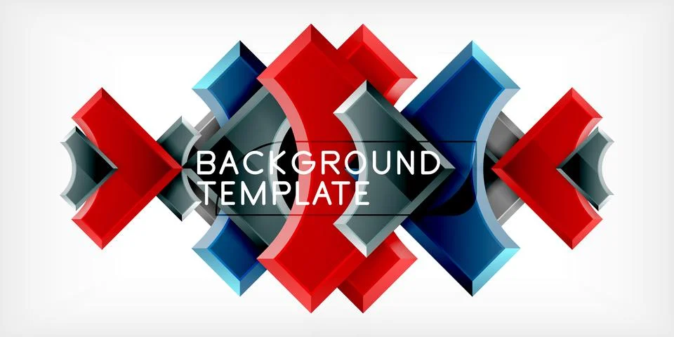 Square, arrow shapes with round elements Vector Illustration For Wallpaper Stock Illustration