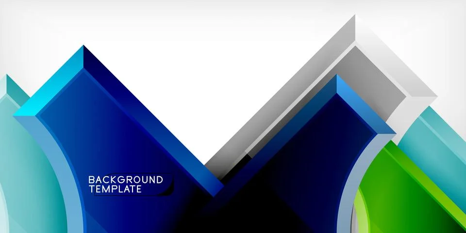 Square, arrow shapes with round elements Vector Illustration For Wallpaper Stock Illustration