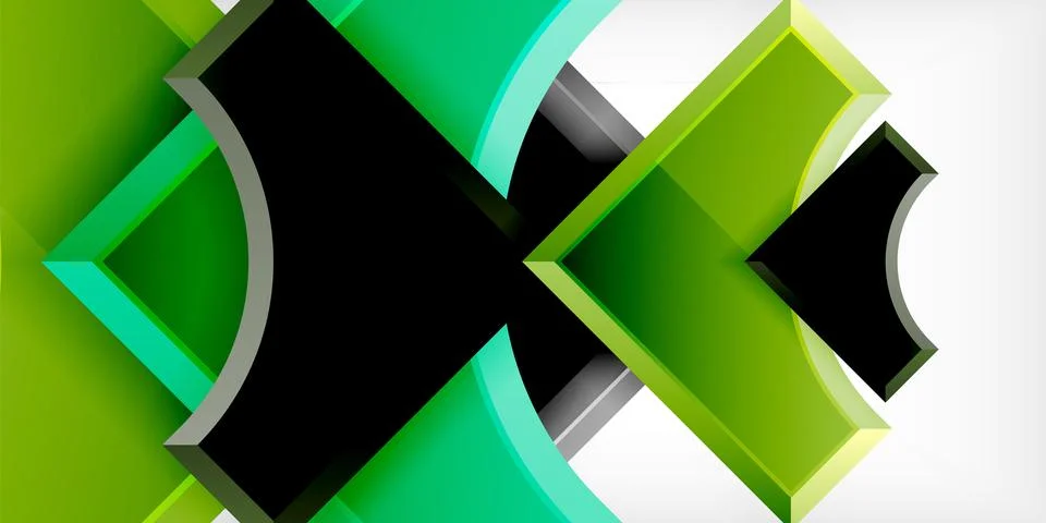 Square, arrow shapes with round elements Vector Illustration For Wallpaper Illustrazione stock