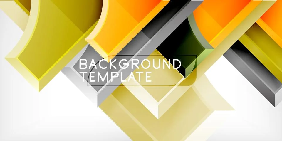 Square, arrow shapes with round elements Vector Illustration For Wallpaper Stock Illustration