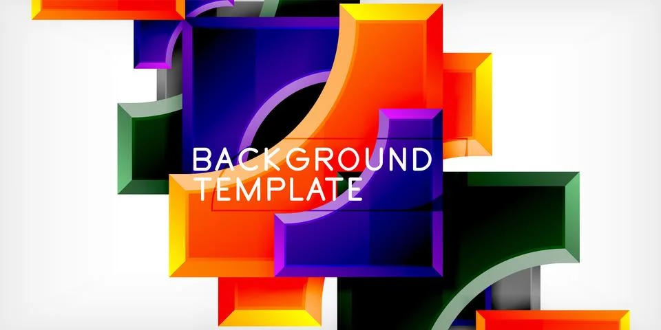 Square, arrow shapes with round elements Vector Illustration For Wallpaper Stock Illustration