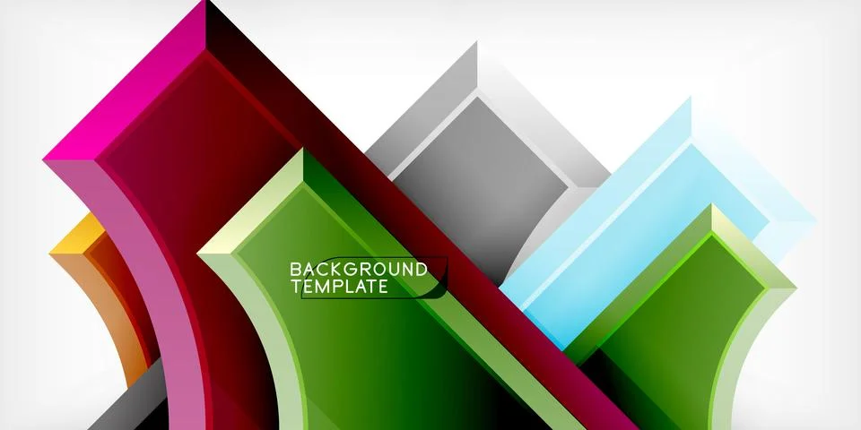 Square, arrow shapes with round elements Vector Illustration For Wallpaper Stock Illustration