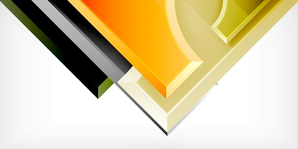 Square, arrow shapes with round elements Vector Illustration For Wallpaper Stock Illustration