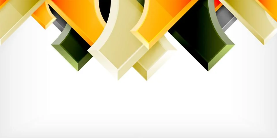 Square, arrow shapes with round elements Vector Illustration For Wallpaper Stock Illustration