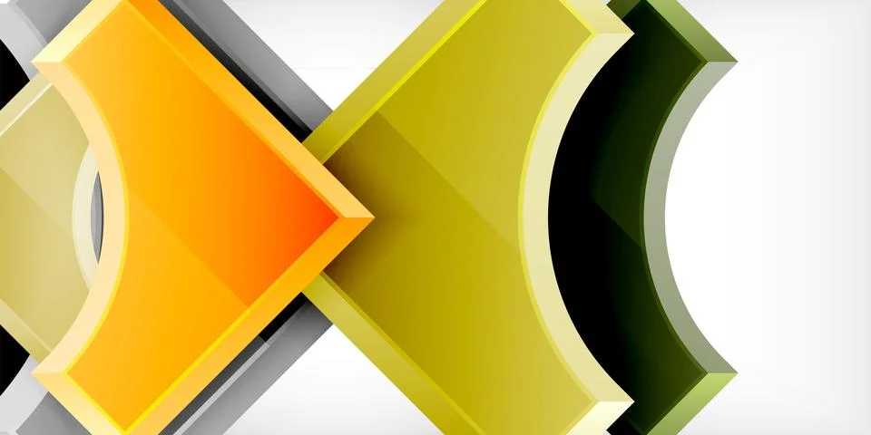 Square, arrow shapes with round elements Vector Illustration For Wallpaper 스톡 일러스트