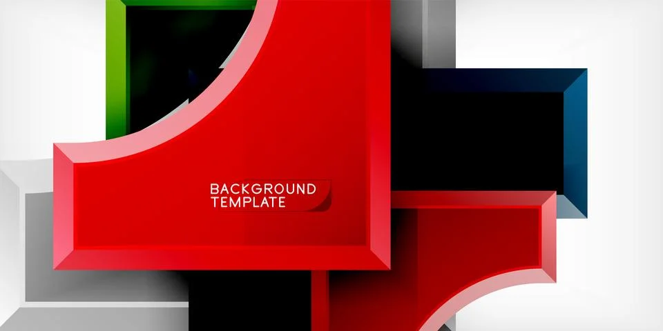 Square, arrow shapes with round elements Vector Illustration For Wallpaper Illustrazione stock