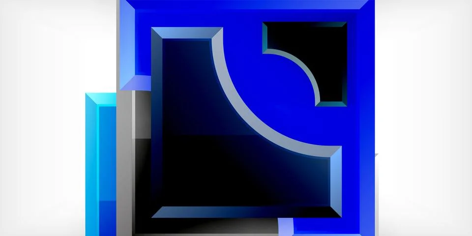 Square, arrow shapes with round elements Vector Illustration For Wallpaper Stock Illustration