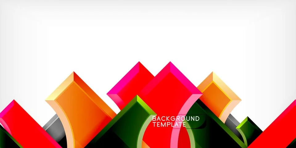 Square, arrow shapes with round elements Vector Illustration For Wallpaper Stock Illustration