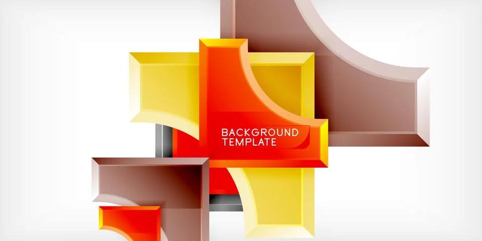 Square, arrow shapes with round elements Vector Illustration For Wallpaper Illustrazione stock