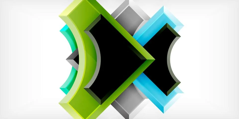 Square, arrow shapes with round elements Vector Illustration For Wallpaper 스톡 일러스트