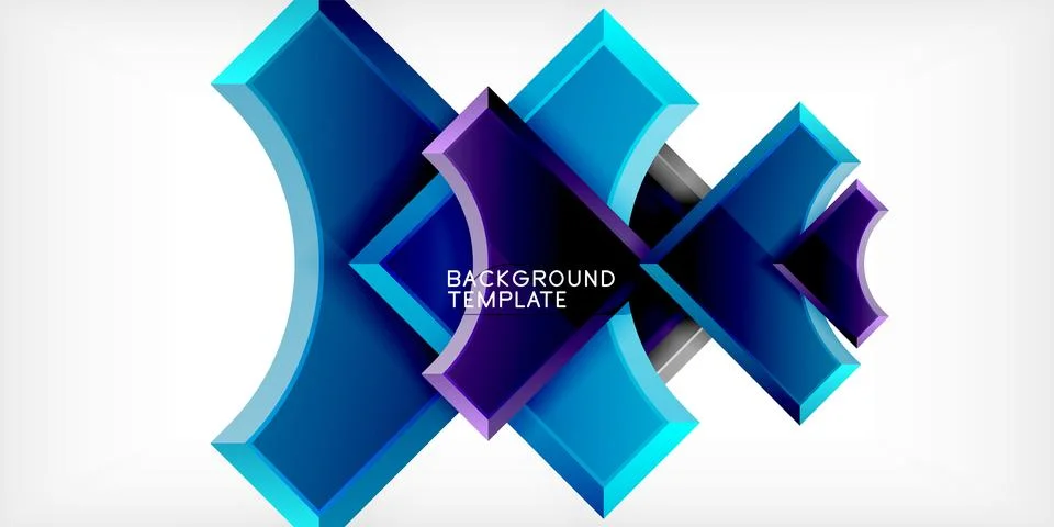 Square, arrow shapes with round elements Vector Illustration For Wallpaper Stock Illustration