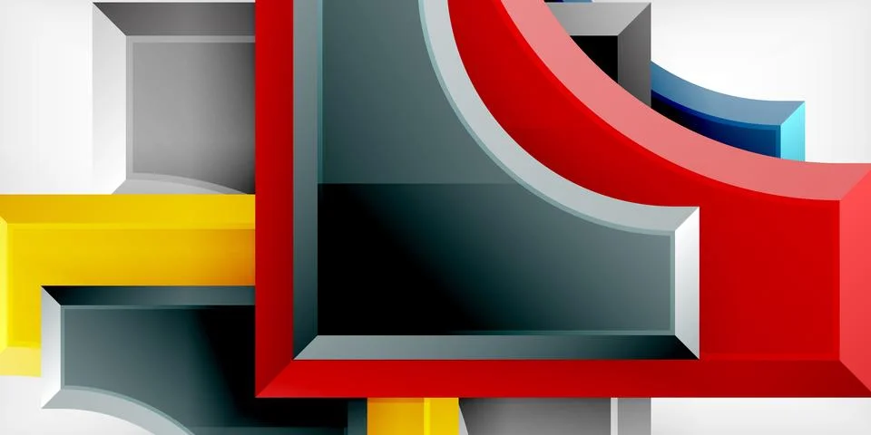 Square, arrow shapes with round elements Vector Illustration For Wallpaper Illustrazione stock