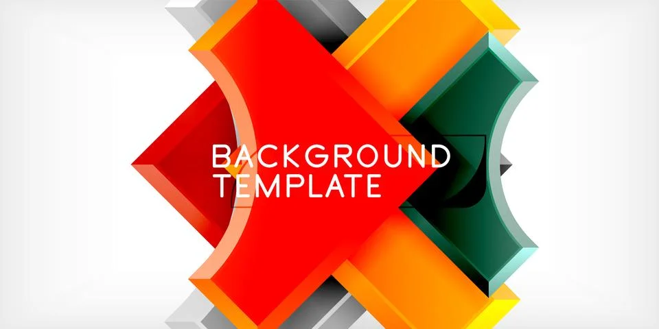 Square, arrow shapes with round elements Vector Illustration For Wallpaper Stockillustratie