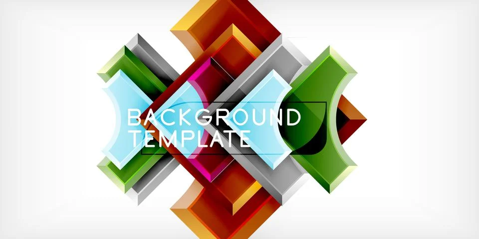 Square, arrow shapes with round elements Vector Illustration For Wallpaper Stock Illustration