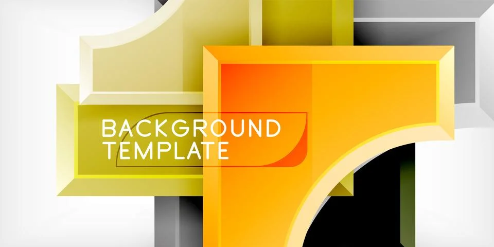 Square, arrow shapes with round elements Vector Illustration For Wallpaper Stock Illustration