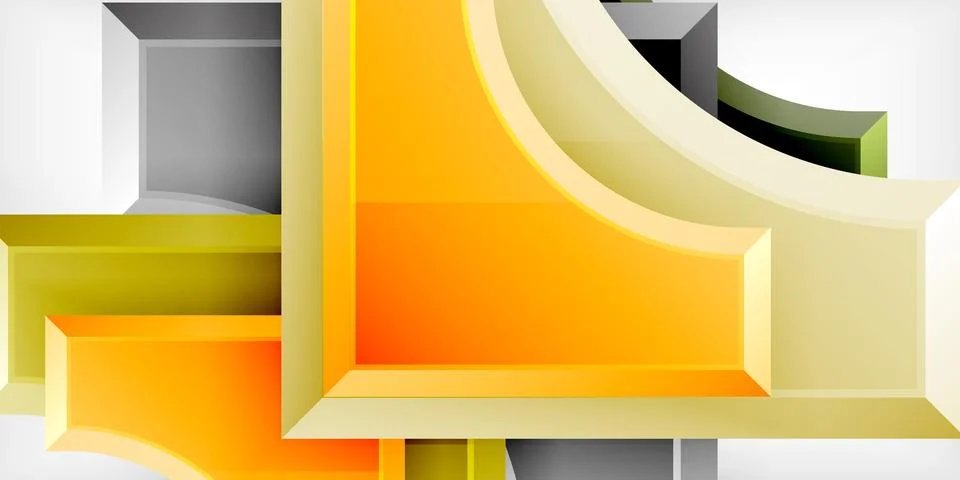 Square, arrow shapes with round elements Vector Illustration For Wallpaper Stock Illustration