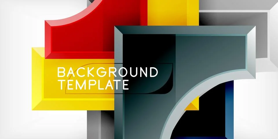 Square, arrow shapes with round elements Vector Illustration For Wallpaper Illustrazione stock