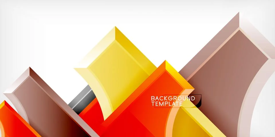 Square, arrow shapes with round elements Vector Illustration For Wallpaper Stock Illustration