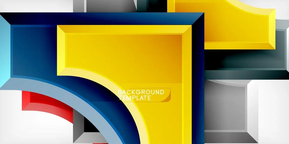 Square, arrow shapes with round elements Vector Illustration For Wallpaper Stock Illustration