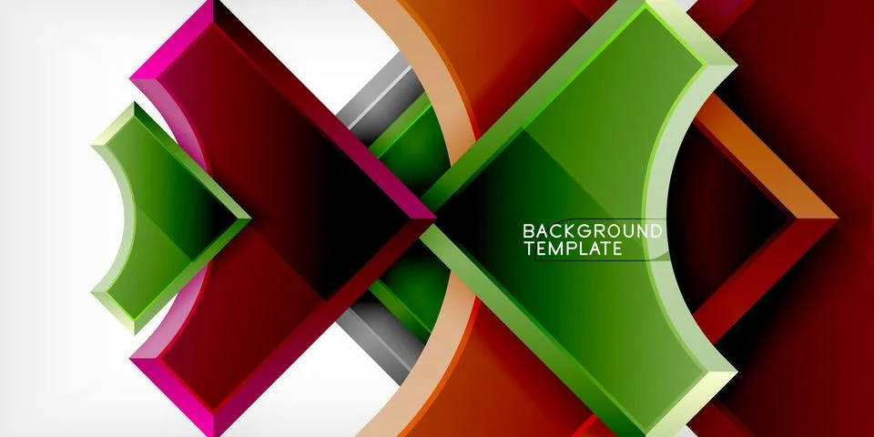 Square, arrow shapes with round elements Vector Illustration For Wallpaper 스톡 일러스트