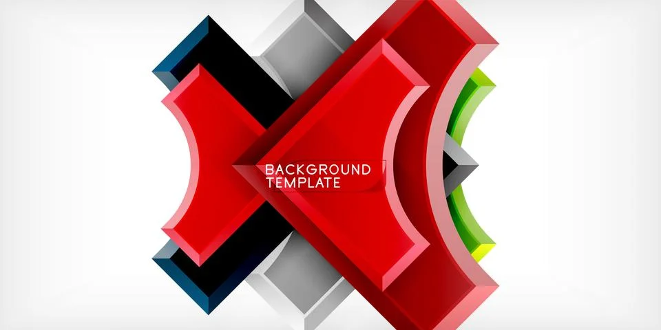 Square, arrow shapes with round elements Vector Illustration For Wallpaper Stockillustratie