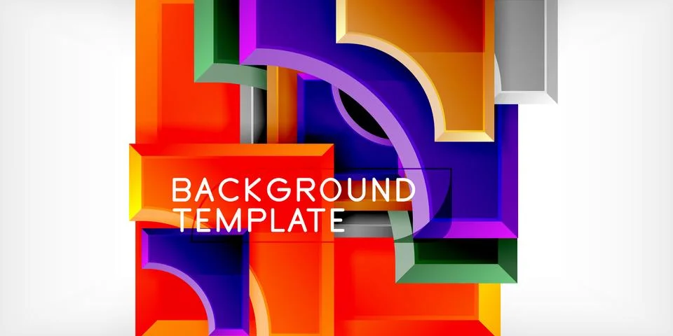 Square, arrow shapes with round elements Vector Illustration For Wallpaper Illustrazione stock