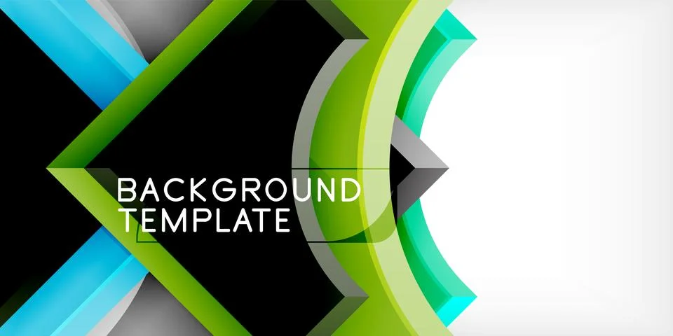 Square, arrow shapes with round elements Vector Illustration For Wallpaper Stock Illustration