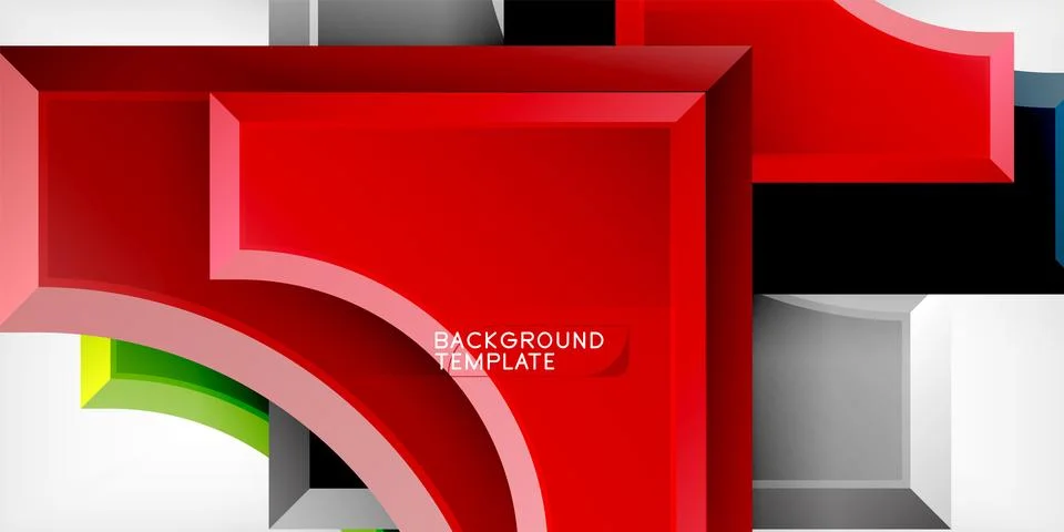 Square, arrow shapes with round elements Vector Illustration For Wallpaper Stock Illustration