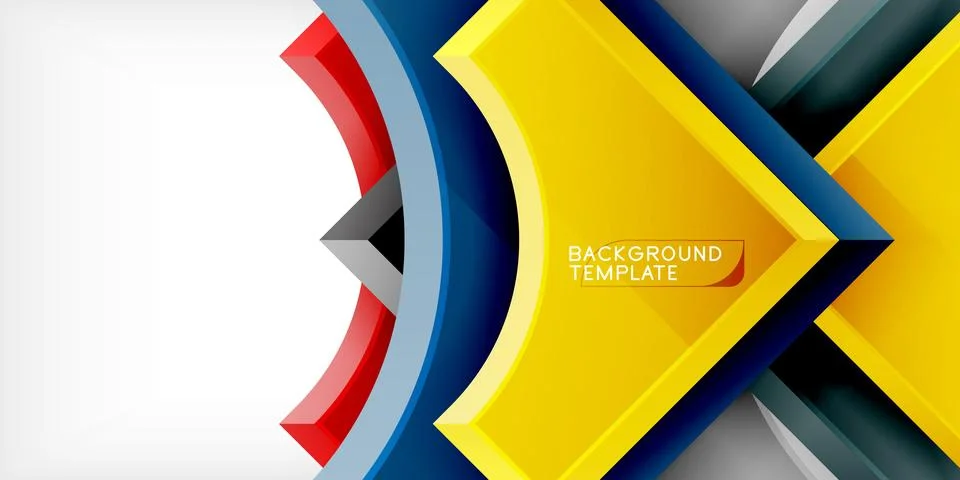 Square, arrow shapes with round elements Vector Illustration For Wallpaper 스톡 일러스트